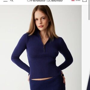 Frankie's bikini sweater half zip